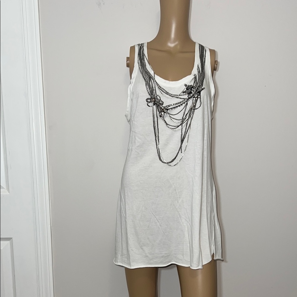 BCBGMaxazria Chain Tunic Tank